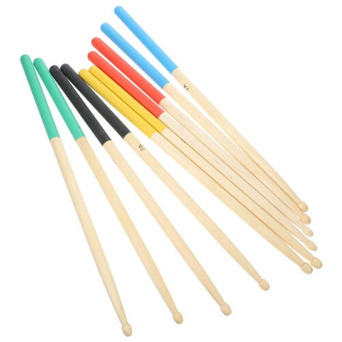 15Pairs Performance Drum Sticks Maple Wood Assorted Color Mallets 2