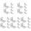 30Pièces Attaches Adhésives Facile Pose 4