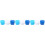 9Pcs Plastic Denture Case Portable Leak Proof White Blue Storage Box 9