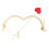 2Pcs Assorted Arrow Kit Ribbon Foam Plastic Romantic Decor 3