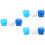 9Pcs Plastic Denture Case Portable Leak Proof White Blue Storage Box 11