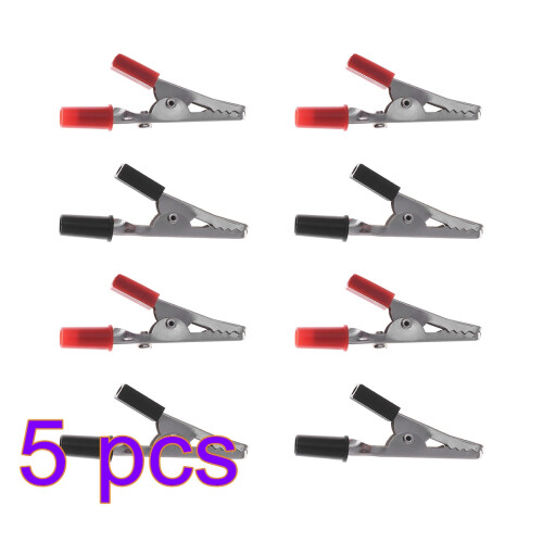 100Pcs Durable Plastic Metal Spring Clamps Cable Clips