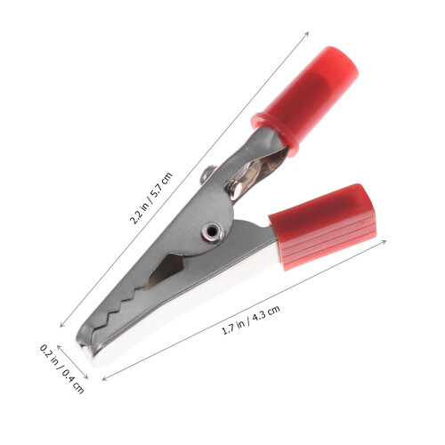 100Pcs Durable Plastic Metal Spring Clamps Cable Clips 2