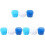 9Pcs Plastic Denture Case Portable Leak Proof White Blue Storage Box 7
