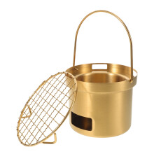 Golden Stainless Steel Small Portable Bbq Grill for Camping Picnic
