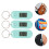 15Pcs Portable Digital Keychain Watches Light Green Plastic Material 11