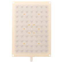 Beige Plastic Flat Shower Head Rainfall Bathroom Shower Sprayer