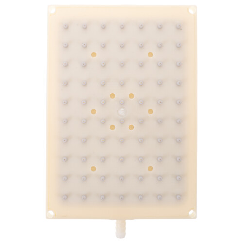 Beige Plastic Flat Shower Head Rainfall Bathroom Shower Sprayer