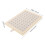 Beige Plastic Flat Shower Head Rainfall Bathroom Shower Sprayer 3