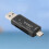 2Pcs Compact Black Usb2.0 Micro USB Type-C Memory Card Reader 8