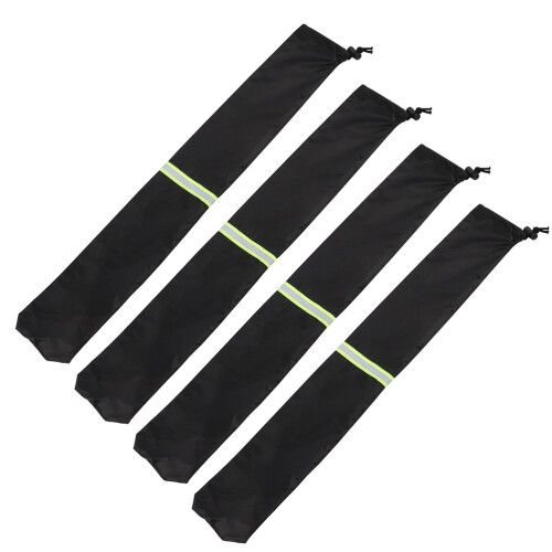 4Pairs Universal Car Wiper Covers Black Polyester Rainproof Protection