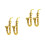 4Pcs Small Golden Plastic Saxophone Models Decorative Mini Instruments 8