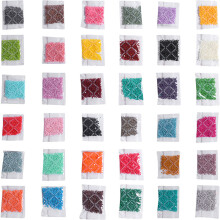2Pcs Assorted Color Round Resin Diamond Beads for DIY Craft Decoration