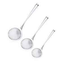 6Pcs Metal Strainer Skimmers with Ergonomic Handles for Kitchen Use