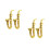 4Pcs Small Golden Plastic Saxophone Models Decorative Mini Instruments 4