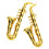 4Pcs Small Golden Plastic Saxophone Models Decorative Mini Instruments 2