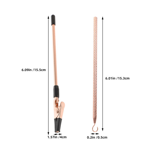 2Pièces Aide Bracelet Fer Rose Gold Extérieur 2