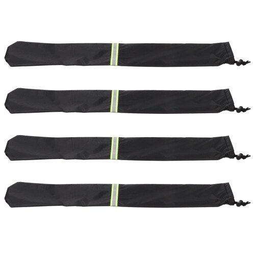 4Pairs Universal Car Wiper Covers Black Polyester Rainproof Protection 1
