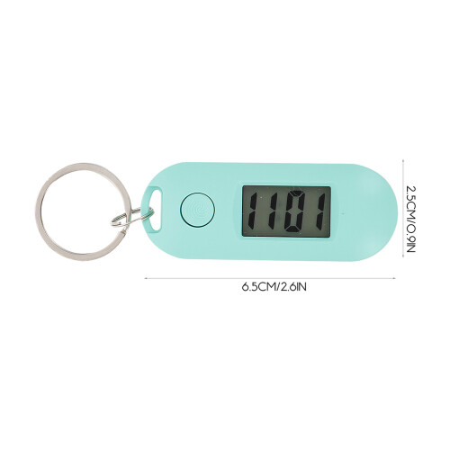 15Pcs Portable Digital Keychain Watches Light Green Plastic Material 1