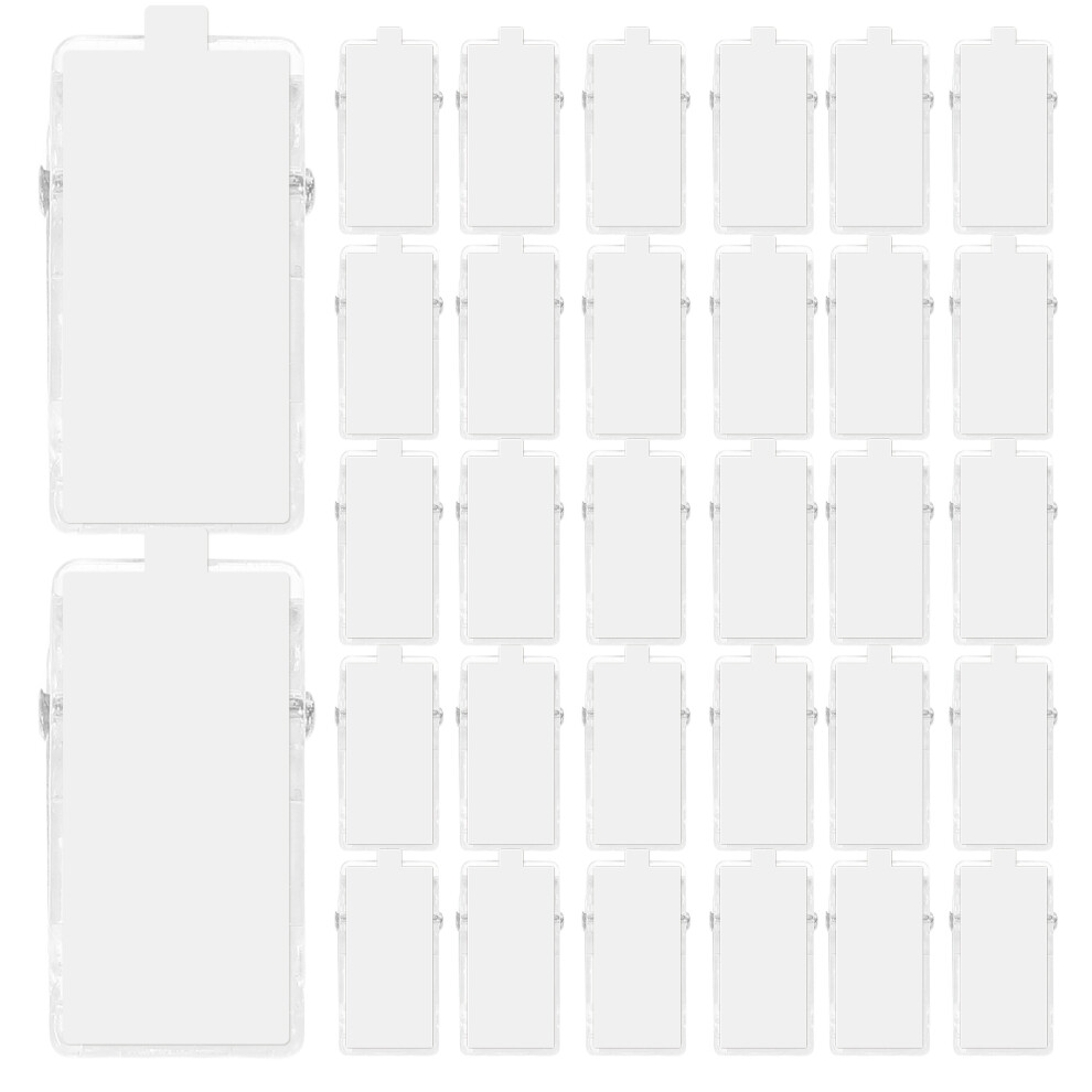 200Pcs Clear Self-Adhesive Spring Clips For Wall Hanging And Name Tags 3272744681792