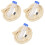 3Sets Blue Pig Saliva Sampling Rope Set Cotton Rope and Plastic Tool 4