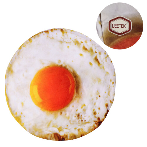 3Pcs Multi-Color Fried Egg Cushion Pet Blanket Soft Warm Fuzz Material 1