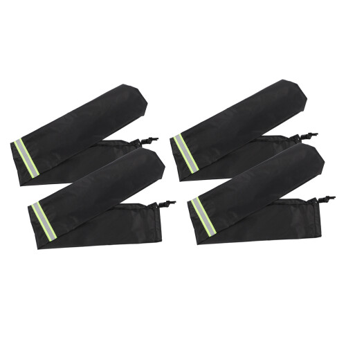 4Pairs Universal Car Wiper Covers Black Polyester Rainproof Protection 2
