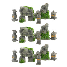 48Pcs Weather-Resistant Resin Mini Courtyard Stone Landscaping Kit