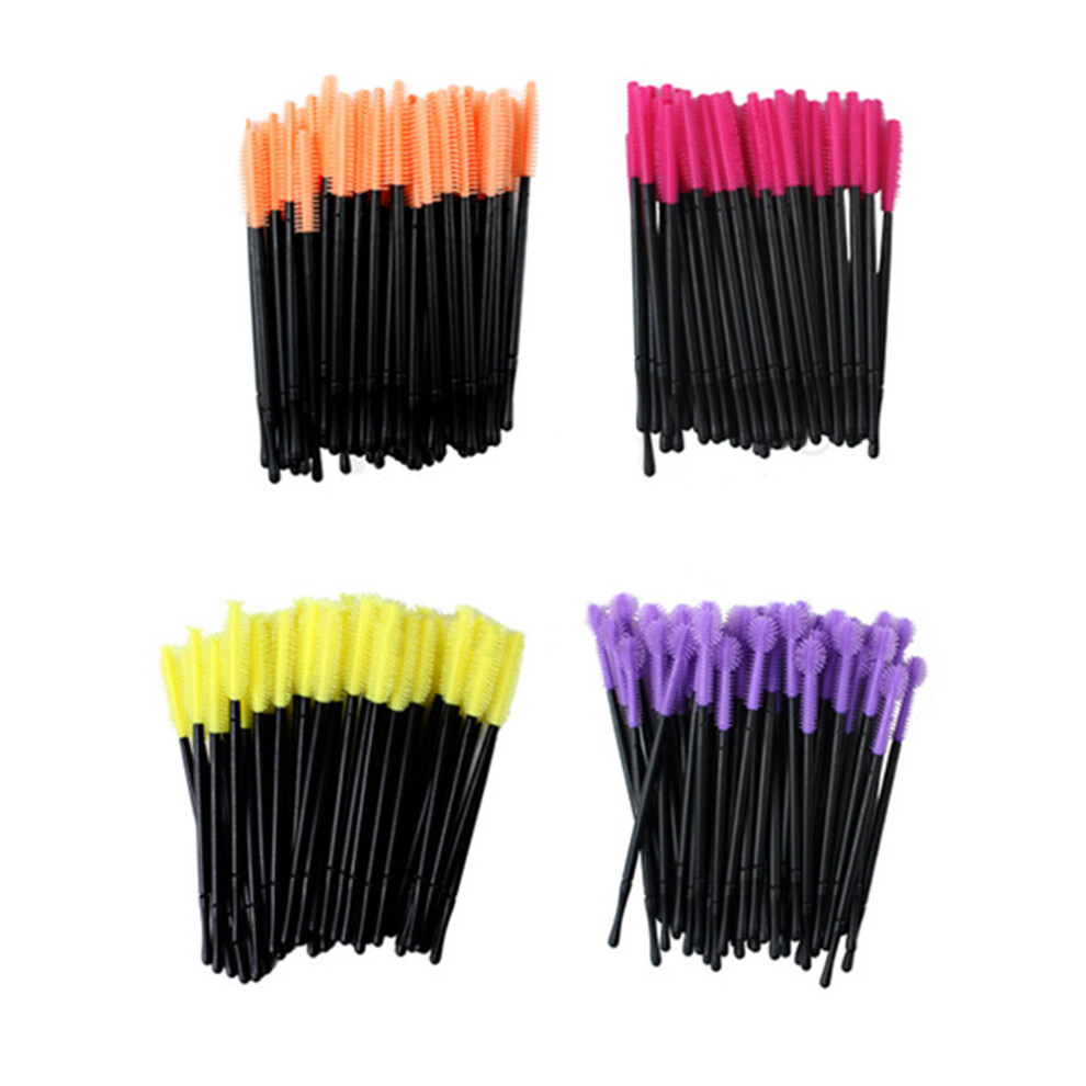 Ohphcall Purple 100Pcs Makeup Disposable Mascara Wands Ideal For Women