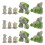48Pcs Weather-Resistant Resin Mini Courtyard Stone Landscaping Kit 3