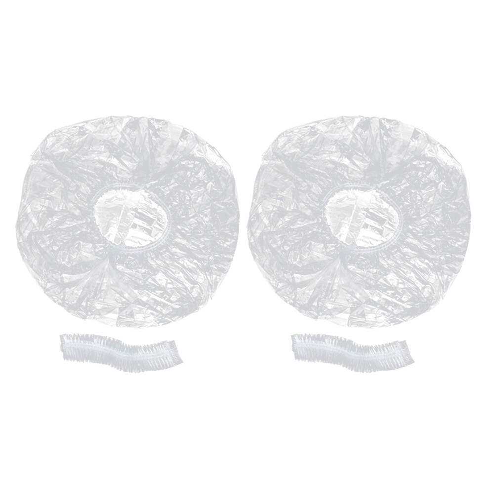 Villcase White 400Pcs Soft Foldable Disposable Bathing Caps For Hair Protection
