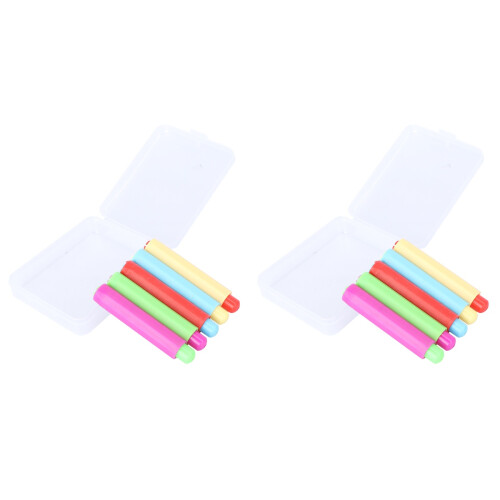 10Pcs Assorted Color Chalk Holders Plastic Chalk Extenders 1