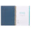 3Pcs Metal Coil Planner Book Blue Home Office Organizer 2