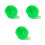 3Pcs Soft Silk Square Scarves Green for Dance and Juggling Performance 7