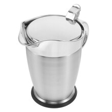 3Pcs Silver Hinged Lid Insulated Sauce Boats Stainless Steel Durable
