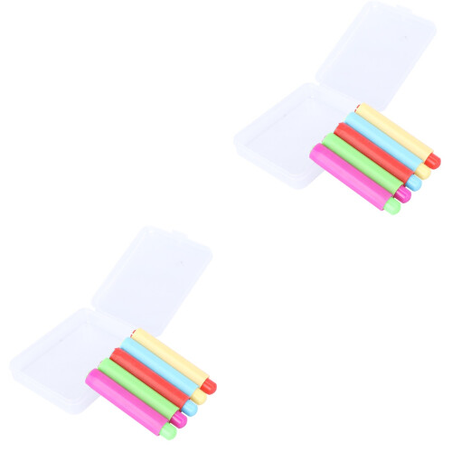 10Pcs Assorted Color Chalk Holders Plastic Chalk Extenders 2
