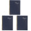3Pcs Metal Coil Planner Book Blue Home Office Organizer 3