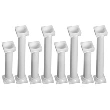 24Pcs Multifunctional White Plastic Cake Stands for Wedding Displays