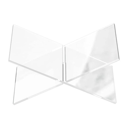 3Pcs Transparent Acrylic Recipe Book Stand for Kitchen Display Reading 1