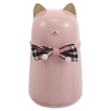 Pink Ceramic Cat Cremation Urn Small Pet Ashes Keepsake Box