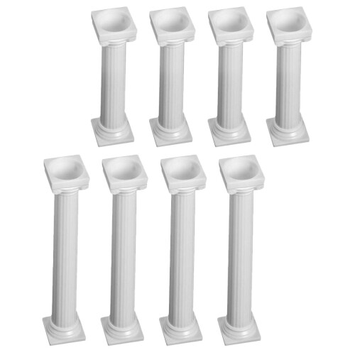 24Pcs Multifunctional White Plastic Cake Stands for Wedding Displays 2