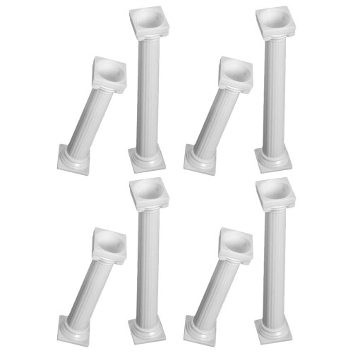24Pcs Multifunctional White Plastic Cake Stands for Wedding Displays 1