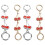 4Pcs Handbag Strap Extender Metal Purse Chain Cherry Decorative Chain 4