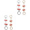 4Pcs Handbag Strap Extender Metal Purse Chain Cherry Decorative Chain 5