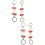 4Pcs Handbag Strap Extender Metal Purse Chain Cherry Decorative Chain 9
