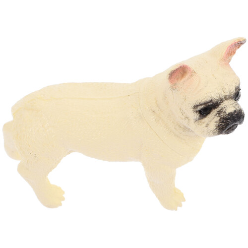 4Pcs PVC Simulation Animal Model Small White Dog Figure Desktop Decor