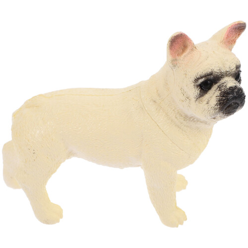 4Pcs PVC Simulation Animal Model Small White Dog Figure Desktop Decor 2