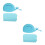 2Pcs Portable Sky-Blue Cooling Microfiber Towels for Camping 5