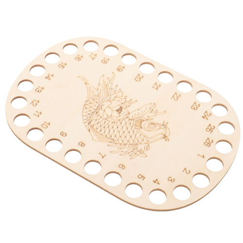 2Pcs Durable Wooden Embroidery Thread Organizer Sewing Tool Beige 1