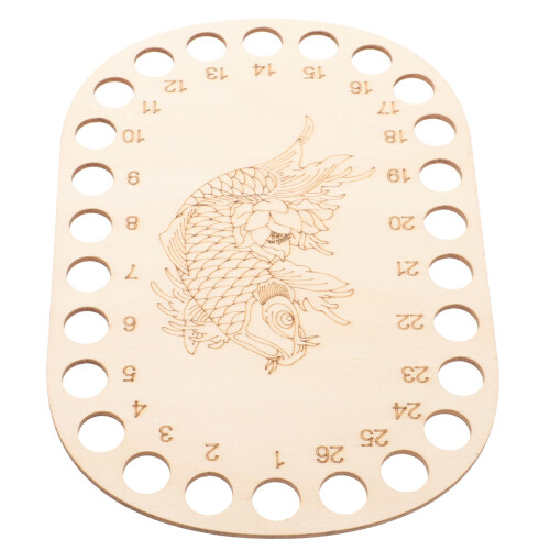 2Pcs Durable Wooden Embroidery Thread Organizer Sewing Tool Beige 2
